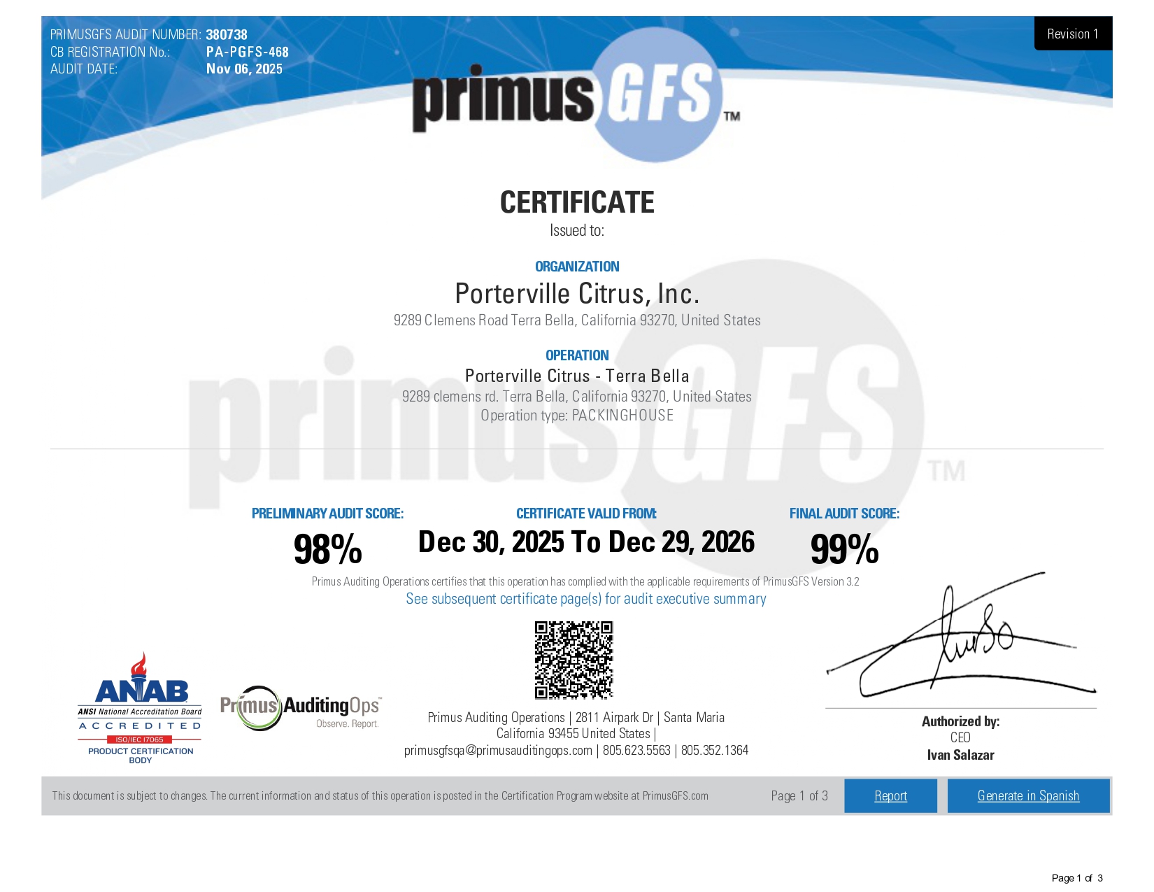 Primus - Terra Bella