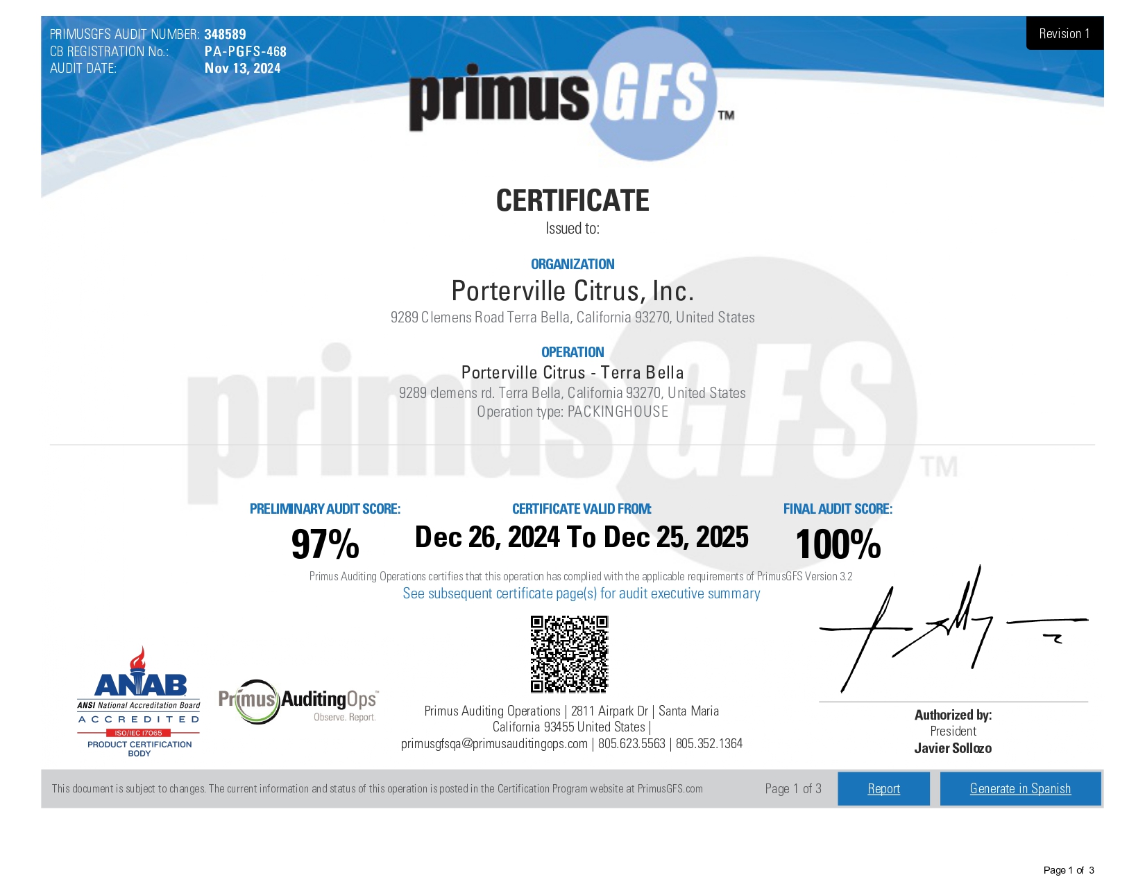 Primus - Terra Bella