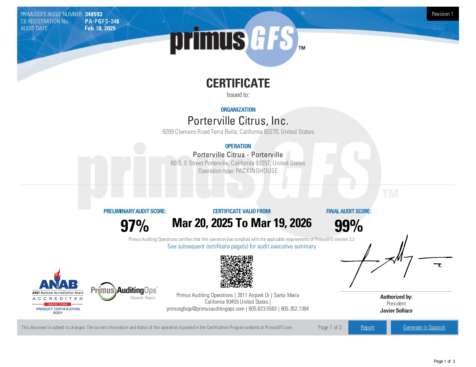 Primus - Porterville