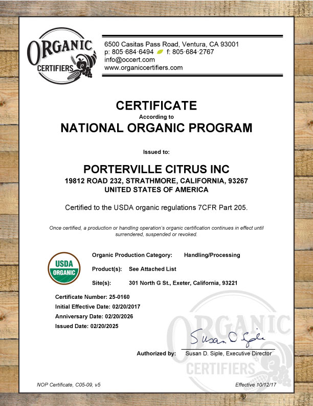 Organic Certification 2026